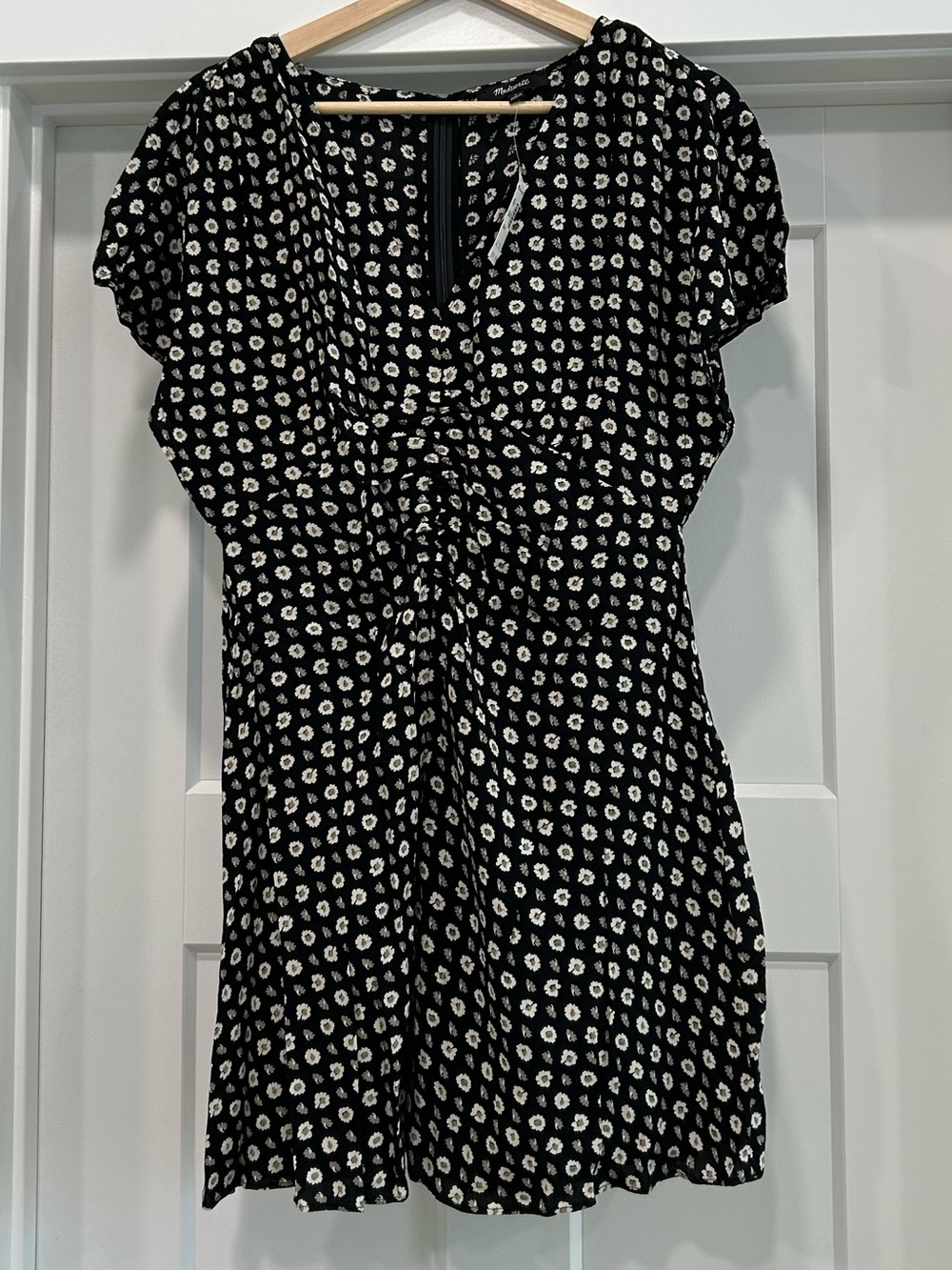 Madewell Black Floral Mini Dress